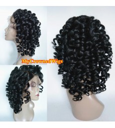 Malaysian virgin Loose curl bleached knots full lace wig-[mcw265]