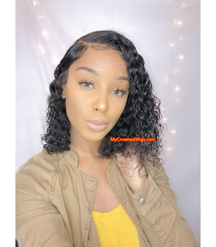 cheap curly 360 lace wig pre plucked hairline with baby hair