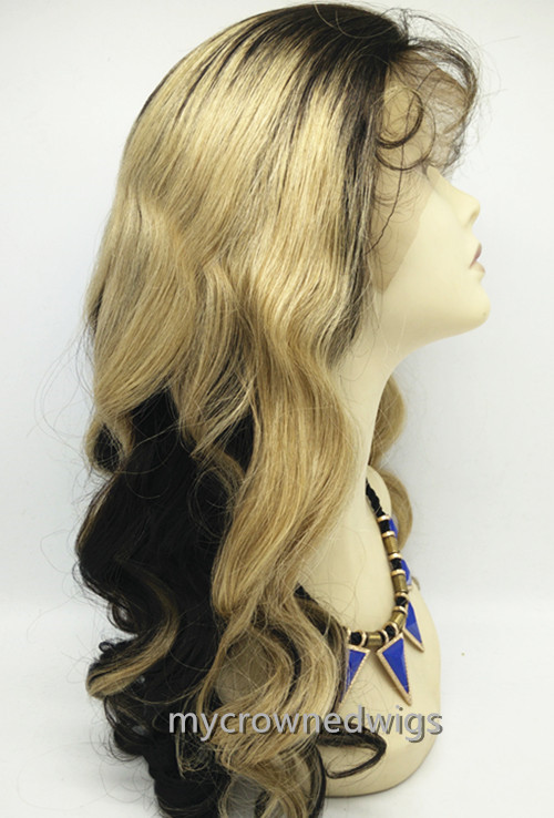 Brazilian Virgin Two Tones Beyonce Wave Full Lace Wig Tw9800 My Crowned Wigs 